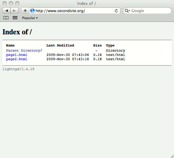 Website running under Lighttpd on Ubuntu 10.04 (Lucid). Website running under Lighttpd on Ubuntu 10.04 (Lucid).