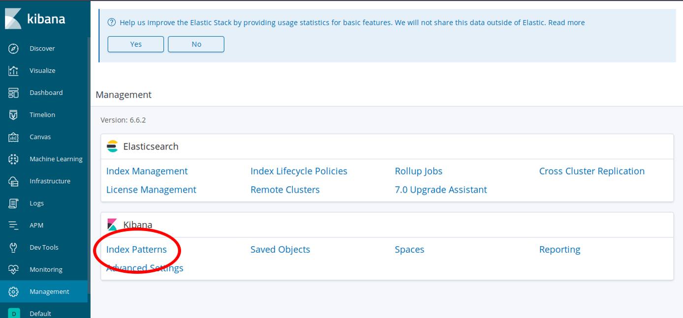 Kibana 6 Management Kibana 6 Management