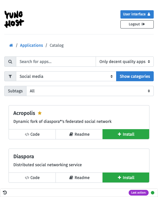 Navigating the social media applications available on YunoHost Navigating the social media applications available on YunoHost