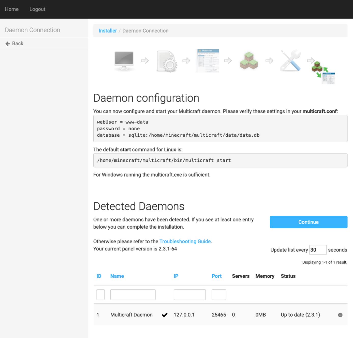 Multicraft Daemon Configuration. Multicraft Daemon Configuration.